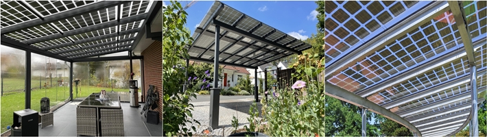 Ogrodowe zadaszenie solarne 